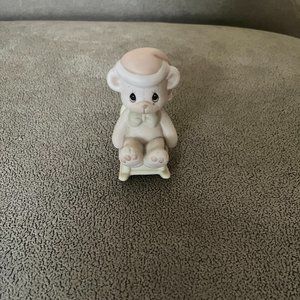 Precious Moments Santa Bear in Rocking Chair